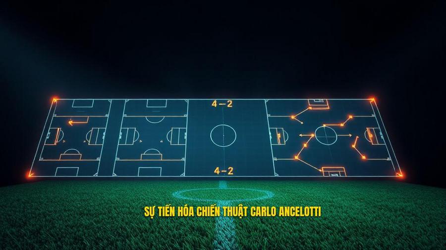 Sự tiến hóa qua các thời kỳ của Chiến thuật Carlo Ancelotti